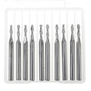 Drillpro 10 pièces 3.175mm tige 2 flûtes fraises en bout spirale CNC routeur peu gravure fraise