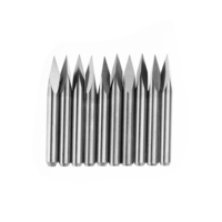 Drillpro 10 pièces 3.175mm tige 30 degrés 0.1 / 0.2 / 0.3mm embout de gravure outil CNC