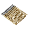 Drillpro 10 pièces 3.175mm tige boule nez fin fraise titane enduit deux cannelures 12mm / 22mm CNC outil