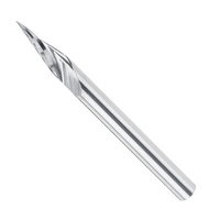 Drillpro 10 pièces 3.175mm tige embout de gravure en bout fraise 20 degrés pointe 0.1mm carbure 3D fraise travail du boi