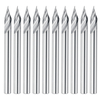Drillpro 10 pièces 3.175mm tige embout de gravure en bout fraise 30 degrés pointe 0.2mm carbure 3D fraise sculpture sur