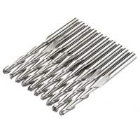 Drillpro 10 pièces 3.175x17mm boule en spirale nez fraise CNC fraise fraise gravure bits