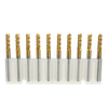 Drillpro 10 pièces 3mm fraise en carbure de coupe en titane enduit de gravure fraise en carbure fraise rotative