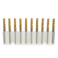 Drillpro 10 pièces 3mm fraise en carbure de coupe en titane enduit de gravure fraise en carbure fraise rotative