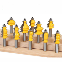 Drillpro 10 pièces 8mm tige de moulage architectural routeur bits ensemble de base de boîtier CNC ligne main courante co
