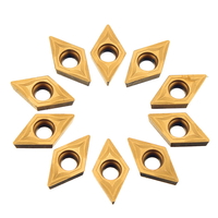 Drillpro 10 pièces DCMT070204 Insert en carbure DCMT 0702 Cutter pour porte-outil de tournage SDNCN
