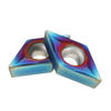 Drillpro 10 pièces HRC45 bleu Nano DCMT070204 YBC251 insert en carbure pour outil de tournage SDJCR / SDNCN / SDQCR