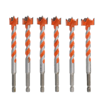 Drillpro 10 pièces outils douvreur de trou de travail du bois ensemble en alliage fileté tige hexagonale étendue bo