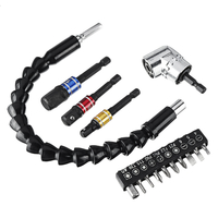 Drillpro 105 degrés réglable tournevis à Angle droit tournevis outils ensemble 1/4 tige Flexible arbre Extension tournev