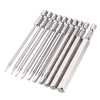 Drillpro 10Pcs 100mm 1/4 Pouce Tige S2 Acier SAE Tête Hexagonale Clé Allen Clé Tournevis Mèche Foret Bit Set