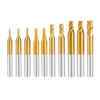 Drillpro 10Pcs 1.5-6mm Revêtement Titane HSS 4 Fraise Fraise CNC Ensemble De Forets