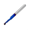 Drillpro 10pcs 3.175 tige 2mm revêtement bleu flûte unique fraise en bout spirale CNC fraiseuse