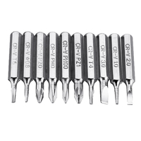 Drillpro 10pcs 4mm CR-V Tournevis Embout Phillips Phillips Torx Batch Head Bit Outil De Réparation De Téléphone Mobile