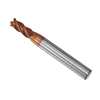 Drillpro 10pcs 5mm 4 flûtes Fraise en carbure de tungstène Fraise HRC55 AlTiN Revêtement Fraise en bout Outil CNC