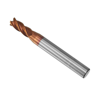 Drillpro 10pcs 5mm 4 flûtes Fraise en carbure de tungstène Fraise HRC55 AlTiN Revêtement Fraise en bout Outil CNC