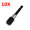 Drillpro 10pcs 75mm 1/4 pouce Hex Tournevis Porte-embout dégagement rapide Barre dextension