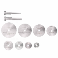 Drillpro 10Pcs HSS Lame De Scie Circulaire Set Disque De Coupe Disque Avec Mandrins 3.175 et 6.35mm