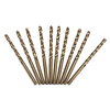 Drillpro 10pcs HSS M35 1.5 / 2 / 2.5 / 3/4 / 4.5 / 5mm Ensemble de forets hélico daux en cobalt
