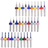 Drillpro 10pcs mise à niveau 0.1-2mm bleu NACO revêtement revêtement CNC foret pour les cartes de circuit imprimé Foret