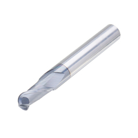 Drillpro 10PCS R5mm Nez à bille en carbure de tungstène Fraise en bout HRC55 TiAlN Revêtement End Milling Cutter CNC Too