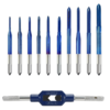 Drillpro 11 pièces bleu Nano taraud à filetage avec clé à taraud réglable M1-M3.5 HSS bouchon métrique taraud à vis tara