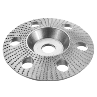 Drillpro 110mm Carbure de tungstène Voir à travers le disque de façonnage de bois Disque de sculpture avec trou 16mm Alé