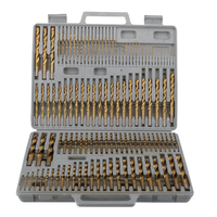 Drillpro 115 pièces ensemble de forets hélico daux pour placage de titane 1 / 16-1 / 2 pouces foret hélico dal à tige ro