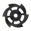 Drillpro 115mm Disque À Bois Titane Revêtu 6 Carré Rond Inserts En Carbure Angle Disque De Meulage En Bois Disque De Mis