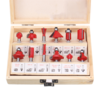 Drillpro 12 pièces 1/4 pouce tige routeur jeu de bits carbure rotatif coupe-bois fraise travail du bois coupe gravure sc