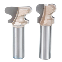 Drillpro 1/2 pouce Shank Bois Double Doigt Routeur Bit Menuiserie 2 Flûtes Fraiseuse