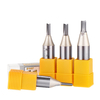 Drillpro 1/2 pouce Shank Double Flute Straight Router Bit Cutter Golden Coated CNC Carbure Wood Cutting Tool
