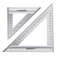 Drillpro 120 / 180mm métrique outil de disposition carrée en acier inoxydable règle triangulaire angle