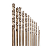 Drillpro 13pcs 1.5-6.5mm HSS-Co M35 Cobalt Twist foret pour le perçage du bois en métal