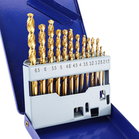 Drillpro 13Pcs Titanium M42 Twist Drill Bit 8% High Cobalt HSS Drill Bit Set Industrial Grade 1.5-6.5mm for Stainless St