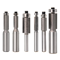 Drillpro 1/4 1/2 pouce tige outils de travail du bois fraise coupe toupie bits affleurant garniture roulement pour bois
