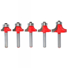 Drillpro 1/4 pouce tige coin rond sur mèche de toupie avec roulement de nettoyage affleurant fraise pour outil de travai