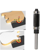 Drillpro 1/4 Pouce Tige Double Roulement Routeur Bit Double Bord Droit Travail Du Bois Coupe Coupe