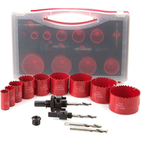 Drillpro 15 pièces Kit de scie emporte-pièce bimétallique 19mm à 64mm HSS trou en dent de scie scie Cutter foret à trave