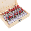 Drillpro 15pcs 1/2 pouce Shank Carbure De Tungstène Routeur Peu Set Avec Bois En Bois De Coupe