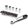 Drillpro 16Pcs Mini clé à cliquet Tournevis Embout Set Accessoires de douille de pilote