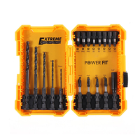 Drillpro 18PCS Jeu de forets de tournevis 5PCS 2-6mm Foret hélico dal 12PCS Embout de tournevis carré Phillips Torx et t
