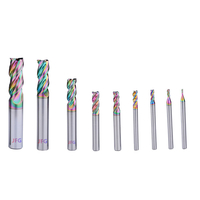 Drillpro 1mm-12mm Fraise en acier au tungstène Fraise en bout en forme de U à 3 cannelures pour cuivre en aluminium