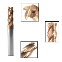 Drillpro 1pc 4 lames en carbure cémenté fraise pour cuir grossier avec revêtement en bronze
