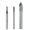 Drillpro 2-12mm Fraise à chanfreiner 60 degrés 3 cannelures CNC Fraise en forme de V Fraise en bout