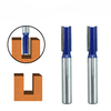 Drillpro 2 pièces 8mm tige de toupie affleurante mèche carbure pointe métrique à double tranchant fraise pour machine de