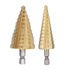 Drillpro 2 pièces HSS foret à cône étagé revêtu de titane 3 / 16-7 / 8 et 1 / 4-1-3 / 8 pouces coupe-trou à tige hexagon