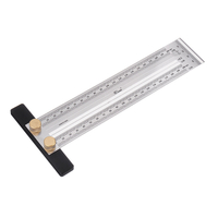 Drillpro 200mm acier inoxydable marquage de précision T règle de positionnement du trou règle de mesure outil de traçage