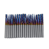 Drillpro 20pcs 3x3mm NACO Revêtement Bleu Bavures Rotary File Carbure De Tungstène Routeur Râpes