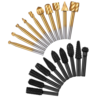 Drillpro 20Pcs Ensemble de tête de polissage pour le travail du bois Embout de toupie à tige de 1/8 po et fraises de rou