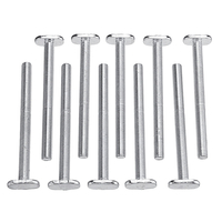 Drillpro 20pcs vis coulissantes à écrou en T M8x100mm pour outil de menuiserie à rainure en T pour rainure en T de série